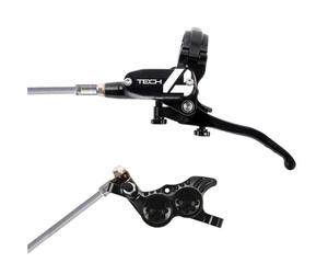 Hope Tech 4 V4 Braided Disc Brake Front PM without Brake Disc Black