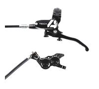 Hope Tech 4 V4 Disc Brake - Black / No Rotor / Rear / LH / Standard Hose / 1600mm