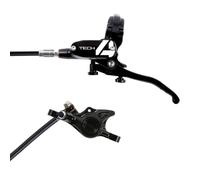 Hope Tech 4 X2 Disc Brake - Black / No Rotor / Front or Rear / RH / Standard Hose / 1600mm