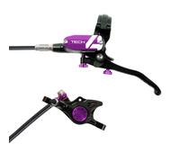 Hope Tech 4 X2 Disc Brake - Colours - Black / Purple / No Rotor / Front or Rear / LH / Standard Hose / 1600mm