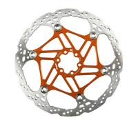 Hope Tech V4 Vented 6 Bolt Floating Disc Rotor - 220mm - Orange / 6 Bolt / 220mm
