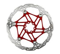Hope Tech V4 Vented 6 Bolt Floating Disc Rotor - 220mm - Red / 6 Bolt / 220mm