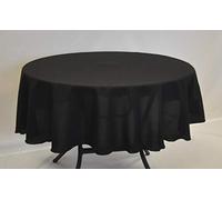 Hope Textiles Black 48" Diameter (121cm) Small Round Fabric TABLECLOTH/TABLE CLOTH (Polyester, not cotton)