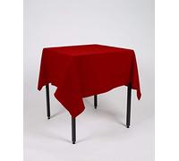 Hope Textiles Cherry Red 58" x 58" (147cm) Small Square Fabric TABLECLOTH/TABLE CLOTH (Polyester, not cotton)
