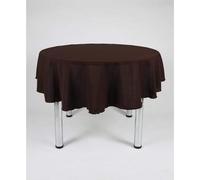 Hope Textiles Chocolate Brown 58" Diameter (147cm) Small Round Fabric TABLECLOTH/TABLE CLOTH (Polyester, not cotton)