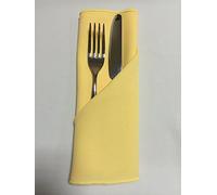 Hope Textiles Lemon 21" x 21" (53cm) Fabric NAPKIN (Polyester, not cotton) PACK OF 4