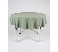 Hope Textiles Sage Green 58" Diameter (147cm) Small Round Fabric TABLECLOTH/TABLE CLOTH (Polyester, not cotton)