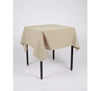 Hope Textiles Stone 58" x 58" (147cm) Small Square Fabric TABLECLOTH/TABLE CLOTH (Polyester, not cotton)