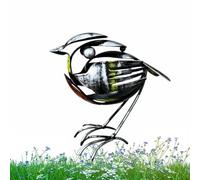 Hope Wings, Recycled Fork and Spoon Robin Figurine, Handcrafted Stainless Steel Robin Bird Scrap Metal Art Sculpture, Decorative Steel Craft Gifts for Bird Lovers Men Women (Silvery B 1pcs)