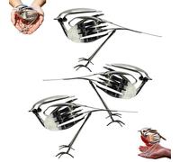Hope Wings,Robin Bird Scrap Metal Art Sculpture,Handcrafted Stainless Steel Robin Statue Made from Fork & Spoon,Unique Recycled Cutlery Art Decor for Garden,Patio,Home,Office,Gift for Bird Lovers1