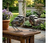Hope Wings,Robin Bird Scrap Metal Art Sculpture,Handcrafted Stainless Steel Robin Statue Made from Fork & Spoon,Unique Recycled Cutlery Art Decor for Garden,Patio,Home or Office,Gift for Bird Lovers
