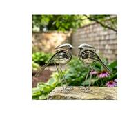Hope Wings,Robin Bird Scrap Metal Art Sculpture,Handcrafted Stainless Steel Robin Statue Made from Fork & Spoon,Unique Recycled Cutlery Art Decor for Garden,Patio,Home,Office,Gift for Bird Lovers1