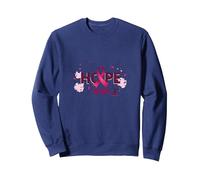 Hope Wins Breast Cancer Awareness Empowerment Sweatshirt, Adult Unisex, Navy, XXL