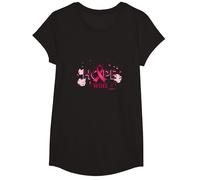 Hope Wins Breast Cancer Awareness Empowerment T-Shirt, Girls, Black, Medium