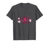Hope Wins Breast Cancer Awareness Empowerment T-Shirt, Men, Dark Heather Grey, S