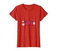 Hope Wins Breast Cancer Awareness Empowerment T-Shirt, Women, Red, XS