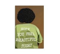 Hope You Feel Beautiful, Fashion Black Picture Print Art Poster Girls Bedroom Home Decor Unframe 16x24inch(40x60cm)