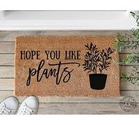 Hope You Like Plants Doormat Funny Door Mat Plant Lover Gift Plant Doormat Housewarming Gift Funny Home Gift Plant Lover Machine Washable Shoe Mat Porch Decor 23.6x15.7 Inch
