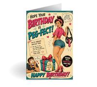 Hope Your Birthday Is Peg-fect! | A5 Cheeky Adult Birthday Card with Envelope