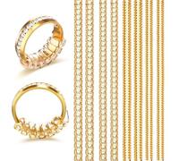 Hopea Invisible Ring Size Adjuster for Loose Rings Gold Silicone Ring Tightener Ring Reducer to Make Ring Smaller Without Resizing Comfortable Secure Fit for Men and Women 8 Pcs 4 Sizes