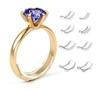 HOPEA JEWELS® Premium Soft Ring Size Adjuster for Loose Rings - Invisible Silicone Easy Clip (Clear, 8Pcs 8 Sizes)