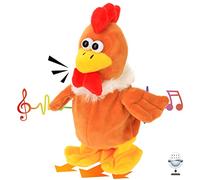 Hopearl Talking Chicken Repeats What You Say Walking Chick Electric Interactive Animated Toy Speaking Plush Buddy Gifts for Toddlers Birthday, 9''