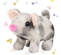 Hopearl Walking Spotted Pig Pet Piggy Interactive Crawling Piglet Electronic Plush Toy Pig Oink Twitch Nose Wag Tail Animated Gifts for Toddlers Birthday, 8''