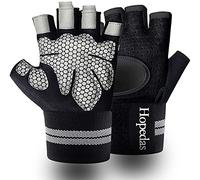 Hopedas Workout Gloves Weight Lifting Gloves with Wrist Support for Men & Women,Breathable Exercise Gloves Sports for Training,Fitness, Gym,Pull ups，Full Palm Protection，Black