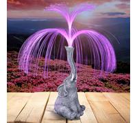 hopeful 1 piece of solar decorative lamp - Elephant statue jellyfish lamp, colorful jellyfish decoration, is an for family and friends, suitable for solar garden decoration in various occasions