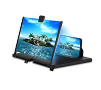 hopeful 12" Thin Foldable Phone Magnifier Screen Foldable HD 3D Blu-ray Easy to Carry Gadgets for Men Gifts Technology 3d Movies Phone Projector (black)