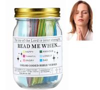 Hopeful Bible Verses Jar with Color-Coded Mini Cards - Emotional & Spiritual Support, Bible Study Supplies & Scripture Gift