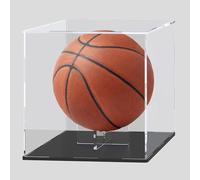 HOPEME Display Case 12x12x12 Inch, Acrylic Display Box for Collectibles, Dustproof Acrylic Display Case with Lid and Matt Black Base for Models and Action Figures