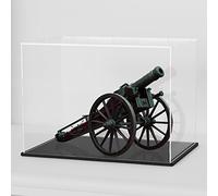 HOPEME Display Case 14.5x11x11 Inch, Acrylic Display Box for Collectibles, Dustproof Acrylic Display Case with Lid and Matt Black Base for Models and Action Figures