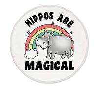 Hopes are Hippos Mouse Pad,Cute Cartoon Wild Animal Hippo Rainbow Non-Slip Rubber Base Mousepads for Home Office College Dorm Desk Decor,Gifts for Hippo Lovers Girls
