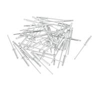 HOPESPANNER 3.2mm Grip Diameter 14mm Grip Length 6mm Flange Diameter Dome Head Tri-Fold Rivets Repairing Tool Assortment Kit Aluminum 50 Pcs