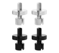 HOPESPANNER 4 Pcs M8 Motorcycle Clutch Brake Cable Adjuster Screw Aluminum Alloy Brake Clutch Line Adjusting Bolt for Motorbike Scooter Black Silver Tone