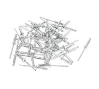 HOPESPANNER 4mm Grip Diameter 14mm Grip Length 8.4mm Flange Diameter Dome Head Tri-Fold Rivets Repairing Tool Assortment Kit Aluminum 50 Pcs