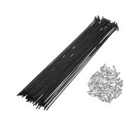 HOPESPANNER 72 Set 14G Bicycle Spoke 257mm Bike Wheel Spoke Carbon Steel Black