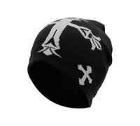 HOPESPANNER Cycling Hat Warm Comfortable and Breathable Hard Hat Liner White Cross Acrylic Black 20x22cm 1 Pcs