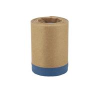 HOPESPANNER Pre-Taped Masking Paper Automotive Paint Masking Paper Kraft Paper Natural Fiber Material 1 Pc 1500x10cm / 49.21ftx3.94 Brown Blue