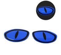 HOPESPANNER Reflective Bumper Decal Fluorescent Blue Oval Devil's Eye Pattern Reflective Car Sticker Personalized Decoration for Vehicle Body or Door or Window/Dashboard/Steering Wheel