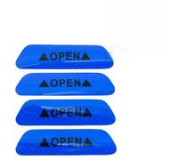 HOPESPANNER Reflective Bumper Decal Fluorescent Blue Trapezoid Diamond Grid Pattern Reflective Car Sticker Personalized Decoration for Vehicle Body or Door or Window/Dashboard