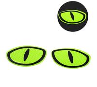 HOPESPANNER Reflective Bumper Decal Fluorescent Green Oval Devil's Eye Pattern Reflective Car Sticker Personalized Decoration for Vehicle Body or Door or Window/Dashboard/Steering Wheel