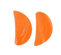 HOPESPANNER Reflective Bumper Decal Fluorescent Orange Red Semicircle Eye Pattern Reflective Car Sticker Personalized Decoration for Vehicle Body or Door or Window/Dashboard/Steering Wheel