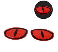 HOPESPANNER Reflective Bumper Decal Fluorescent Red Oval Devil's Eye Pattern Reflective Car Sticker Personalized Decoration for Vehicle Body or Door or Window/Dashboard/Steering Wheel