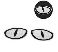 HOPESPANNER Reflective Bumper Decal Fluorescent Silver Tone Oval Devil's Eye Pattern Reflective Car Sticker Personalized Decoration for Vehicle Body or Door or Window/Dashboard