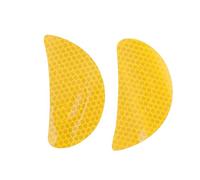 HOPESPANNER Reflective Bumper Decal Fluorescent Yellow Semicircle Eye Pattern Reflective Car Sticker Personalized Decoration for Vehicle Body or Door or Window/Dashboard/Steering Wheel