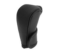 HOPESPANNER Universal 11.5x5cm/4.53"x1.97" Gear Shift Knob Cover Anti-Slip Stick Shifting Handle Protector Faux Leather 1 Pc Black