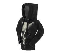 HOPESPANNER Universal 11x15.5cm/4.33"x6.1" Gear Shift Knob Cover Decoration Stick Shifting Handle Protector Polyester 1 Pc Skeleton Hoodie Style Black Grey