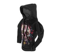 HOPESPANNER Universal 11x15.5cm/4.33"x6.1" Gear Shift Knob Cover Decoration Stick Shifting Handle Protector Polyester 1 Pc Skeleton Hoodie Style Black